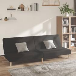vidaXL Canapea extensibila cu 2 locuri, negru, material textil GartenMobel Dekor (375725) Canapea