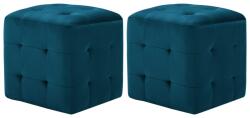 vidaXL Taburet, 2 buc. , albastru, 30 x 30 x 30 cm, tesatura catifea GartenMobel Dekor (278384)