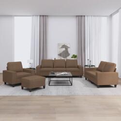 vidaXL Set de canapele, 4 piese, maro, textil GartenMobel Dekor (3201877) Canapea