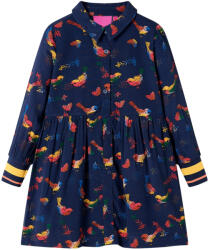 vidaXL Rochie pentru copii cu maneci lungi, bleumarin, 116 GartenMobel Dekor (13941)