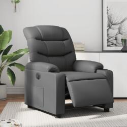 vidaXL Fotoliu rabatabil electric, gri, piele ecologica GartenMobel Dekor (3206588)