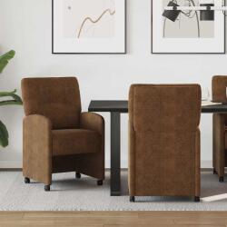 vidaXL Scaune de dining cu roti cu roti 2 pcs Maro 57 x 67 x 95 cm GartenMobel Dekor (42017843)