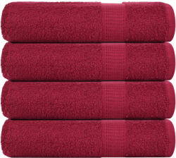 vidaXL Prosoape de dus 4 buc Bordeaux 70x140 cm 360 g/m2 100% bumbac GartenMobel Dekor (136738) Prosop