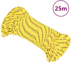 vidaXL Franghie de barca, galben, 4 mm, 25 m, polipropilena GartenMobel Dekor (152592)
