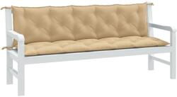 vidaXL Perna banca de gradina, 2 buc. melanj bej, 180x50x7 cm, textil GartenMobel Dekor (4002622)