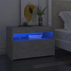 vidaXL Noptiera cu lumini LED, gri beton, 60x35x40 cm GartenMobel Dekor (3082782)