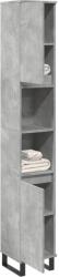 vidaXL Dulap de baie, gri beton, 30x30x190 cm, lemn prelucrat GartenMobel Dekor (857201)