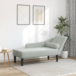 vidaXL Fotoliu sezlong cu perne, gri deschis, catifea GartenMobel Dekor (4007588)