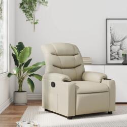vidaXL Fotoliu rabatabil, crem, piele ecologica GartenMobel Dekor (374134)