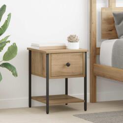 vidaXL Noptiera Stejar Artizanal 34 x 35, 5 x 45 cm Lemn compozit GartenMobel Dekor (881802)