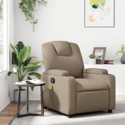 vidaXL Fotoliu de masaj rabatabil, cappuccino, piele ecologica GartenMobel Dekor (372402)