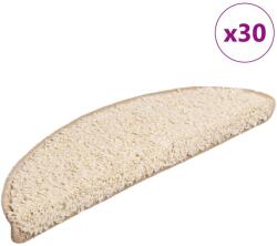 vidaXL Covorase pentru scari, 30 buc. , 56x17x3 cm, crem, semirotunde GartenMobel Dekor (3365803) Covor