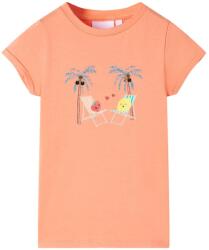 vidaXL Tricou pentru copii, piersica, 128 GartenMobel Dekor (11017)