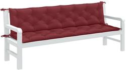 vidaXL Perna banca de gradina 2 buc melanj rosu vin 200x50x7 cm textil GartenMobel Dekor (4002639)