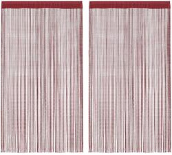 vidaXL Draperii cu franjuri, 2 buc. , 140 x 250 cm, rosu burgund GartenMobel Dekor (132409)