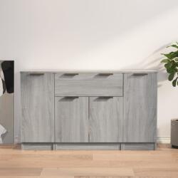 vidaXL Servanta, 3 buc. , sonoma gri, lemn prelucrat GartenMobel Dekor (3115834) Comoda