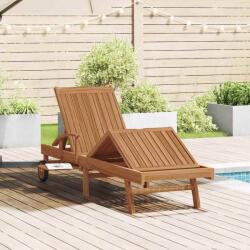vidaXL Sezlong cu perna Maro 195 x 59 x 78, 5 cm Lemn solid de tec GartenMobel Dekor (42008012)