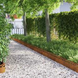 vidaXL Borduri pentru gazon 10 pcs Ruginit 103 x 0, 05 x 22 cm GartenMobel Dekor (874825)