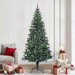 vidaXL Pom de Craciun artificial pre-iluminat cu 300 LED Verde 240 cm GartenMobel Dekor (3396794)