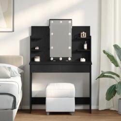 vidaXL Masa de Machiaj Stejar negru 96 x 40 x 142 cm Lemn compozit GartenMobel Dekor (862109)