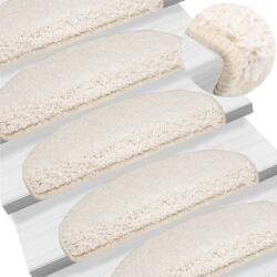 vidaXL Covorase pentru scari, 10 buc. , 65x21x4 cm, alb, semirotunde, mari GartenMobel Dekor (149811) Covor