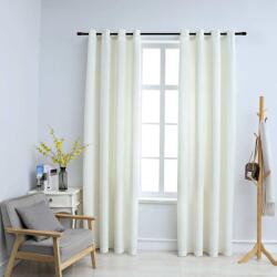 vidaXL Perdele opace cu inele, 2 buc. , crem, 140x175 cm, catifea GartenMobel Dekor (134512)