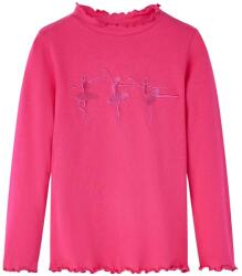vidaXL Tricou pentru copii cu maneci lungi, roz aprins, 104 GartenMobel Dekor (13705)