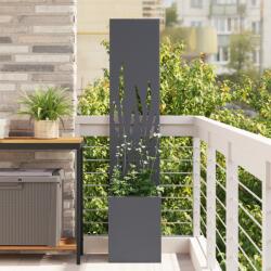 vidaXL Ghiveci de Gradina cu Panou Decorativ Antracit 32 x 140 cm GartenMobel Dekor (876394)