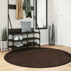 vidaXL Covor rotund maro Huarte, Ø 160 cm, antiderapant, poliester (42022479) Covor