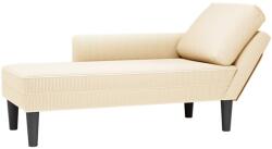 vidaXL Sezlong cu tesatura din velur crem perna GartenMobel Dekor (4009817)