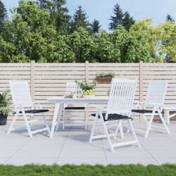 vidaXL Perne scaun gradina carouri negre, 4 buc. 50x50x4 cm, textil GartenMobel Dekor (361081)