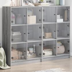vidaXL Biblioteca cu usi gri sonoma 136x37x109 cm lemn compozit GartenMobel Dekor (3206515) Comoda