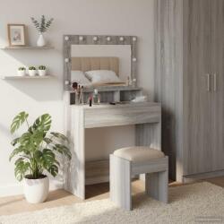 vidaXL Masa de Machiaj Gri Sonoma 75, 5 x 41 x 135 cm Lemn compozit GartenMobel Dekor (865114)