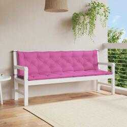 vidaXL Perne banca de gradina, 2 buc. , roz, 200x50x7 cm, textil GartenMobel Dekor (361752)