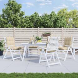 vidaXL Perne scaun cu spatar mic, 4 buc. , bej, textil oxford GartenMobel Dekor (377681)