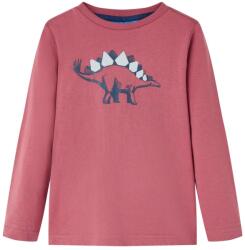 vidaXL Tricou pentru copii cu maneci lungi rosu închis 116 GartenMobel Dekor (12866)
