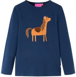 vidaXL Tricou pentru copii cu maneci lungi, bleumarin, 116 GartenMobel Dekor (13621)