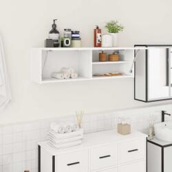 vidaXL Dulap de perete de baie, alb, 100x25x30 cm, lemn prelucrat GartenMobel Dekor (860094)