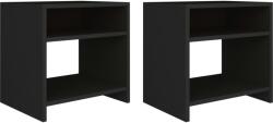 vidaXL Noptiere, 2 buc. , negru, 40 x 30 x 40 cm, PAL GartenMobel Dekor (800012)