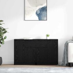 vidaXL Bufeturi 2 pcs Stejar Negru 60 x 30 x 70 cm Lemn compozit GartenMobel Dekor (3415600) Comoda