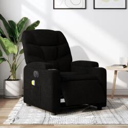 vidaXL Fotoliu electric de masaj rabatabil, negru, textil GartenMobel Dekor (3204586)