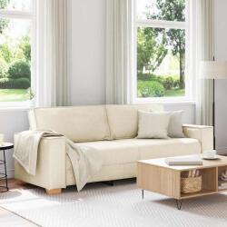 vidaXL Sofa cu 3 locuri Bej 220 cm Material textil din in GartenMobel Dekor (4104999) Canapea