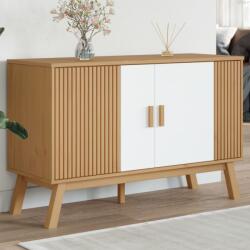 vidaXL Servanta "OLDEN", alb si maro, 114x43x73, 5 cm, lemn masiv pin GartenMobel Dekor (358611) Comoda