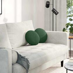 vidaXL Perne de Sezut 2 pcs Verde închis Ø 30 cm Tesatura din corduroy GartenMobel Dekor (42014117)