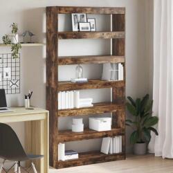 vidaXL Dulap pentru carti Stejar fumuriu 100 x 30 x 198 cm GartenMobel Dekor (3333928) Biblioteca