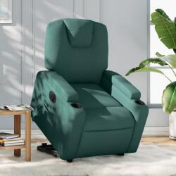 vidaXL Fotoliu electric rabatabil cu ridicare, verde închis, textil GartenMobel Dekor (3204398)