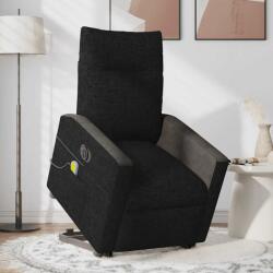 vidaXL Fotoliu electric de masaj rabatabil cu ridicare, negru, textil GartenMobel Dekor (3324075)