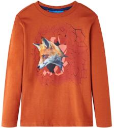 vidaXL Tricou de copii cu maneci lungi ruginiu deschis, 116 GartenMobel Dekor (13351)