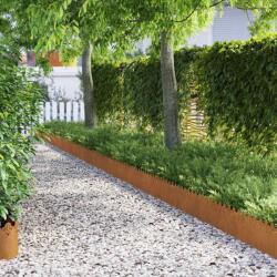 vidaXL Borduri pentru gazon 30 pcs Ruginit 103 x 0, 05 x 22 cm GartenMobel Dekor (874764)