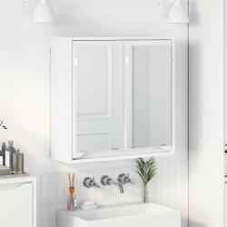 vidaXL Dulap cu oglinda pentru baie Alb 60 x 20 x 60 cm Lemn compozit GartenMobel Dekor (888777)